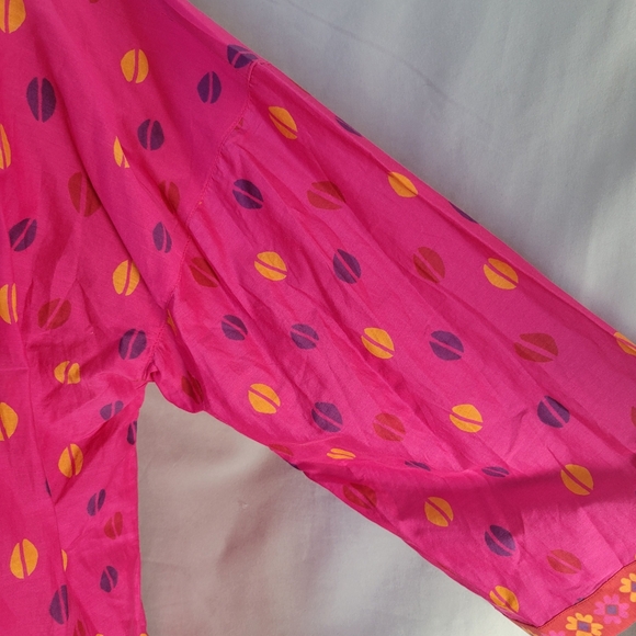 Gudrun Sjoden Dorotea Cotton/Silk Button Front Print Jacket XL - Picture 12 of 14